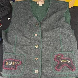 Vintage Woolrich lambswool holiday vest